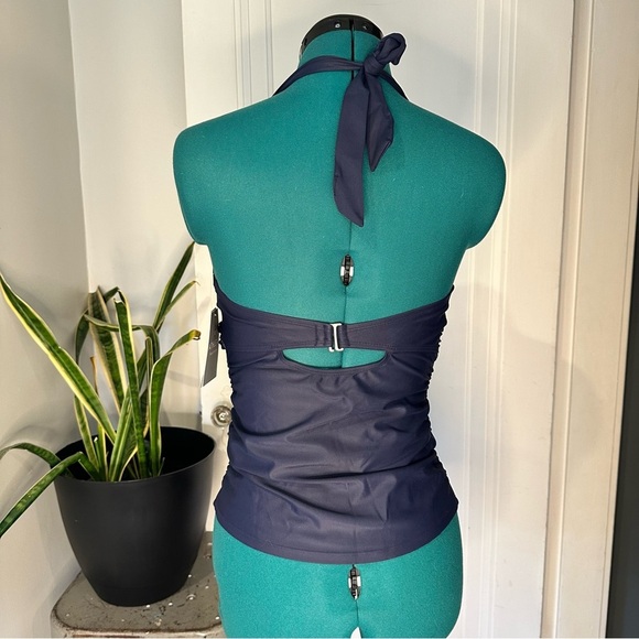 Athleta Tara Halter Tankini NWT 34D/DD Navy - Picture 10 of 14